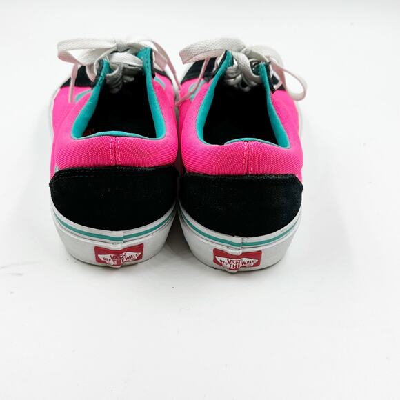 Vans Old Skool (Brite) Black/Neon Pink Women' s 10 Mens 8.5  Skater Y2K - Picture 8 of 11
